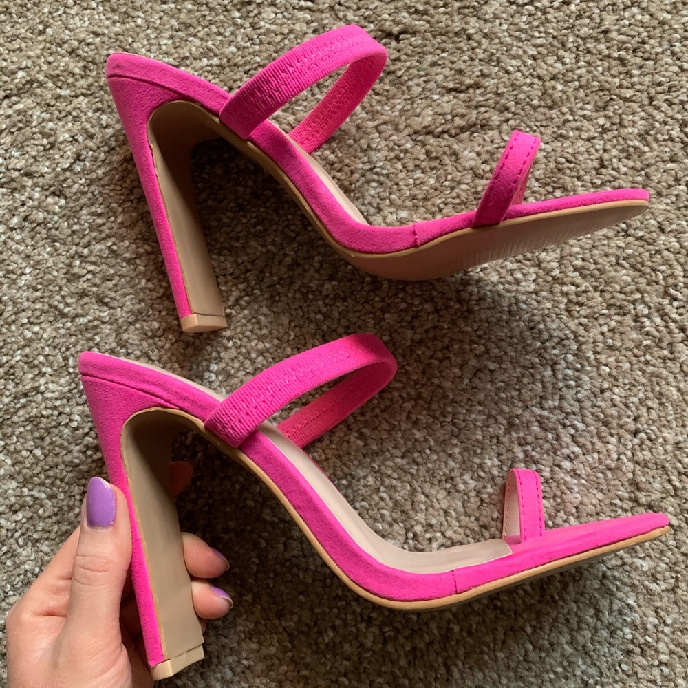 Boohoo Pink Heeled Sandals